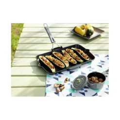 Grill En Fonte Rectangulaire Avec Poignée Rabattable STAUB -BEKA Soldes Magasin Grill en fonte rectangulaire STAUB 4