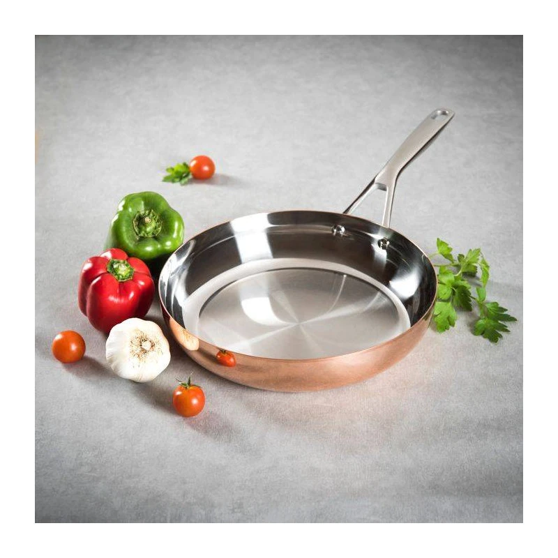 B´Chef Poêle Cuivre Inox Baumalu D28 SC 1 B´Chef Poêle Cuivre Inox Baumalu D28 SC