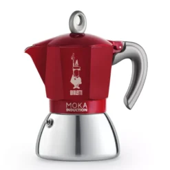 BIALETTI Moka Induction Cafetière Italienne En Aluminium 6 Tasses Rouge