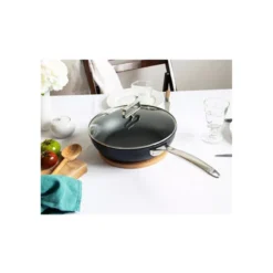 Castel´Pro Sauteuse Aluminium Revêtue Couvercle Verre Exceliss + CRISTEL D24 -BEKA Soldes Magasin castelpro sauteuse aluminium revetue couvercle verre exceliss cristel d24 4