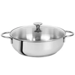 COOKWAY Master Sauteuse Inox 2 Anses Couvercle Verre Cerclé Inox D26 By CRISTEL SC