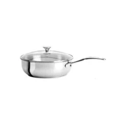 COOKWAY Master Sauteuse Inox Couvercle Verre Cerclé Inox D24 By CRISTEL SC