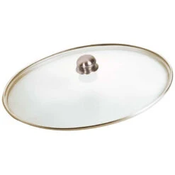 JULIENNE Couvercle Ovale Verre Serti Inox D34