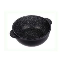 JULIENNE GRANIT Faitout En Fonte Aluminium Aspect Pierre D28 Avec Couvercle Verre INDUCTION