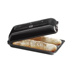 LE PAIN Moule à Pain Ciabatta D´Emile HENRY Noir Fusain