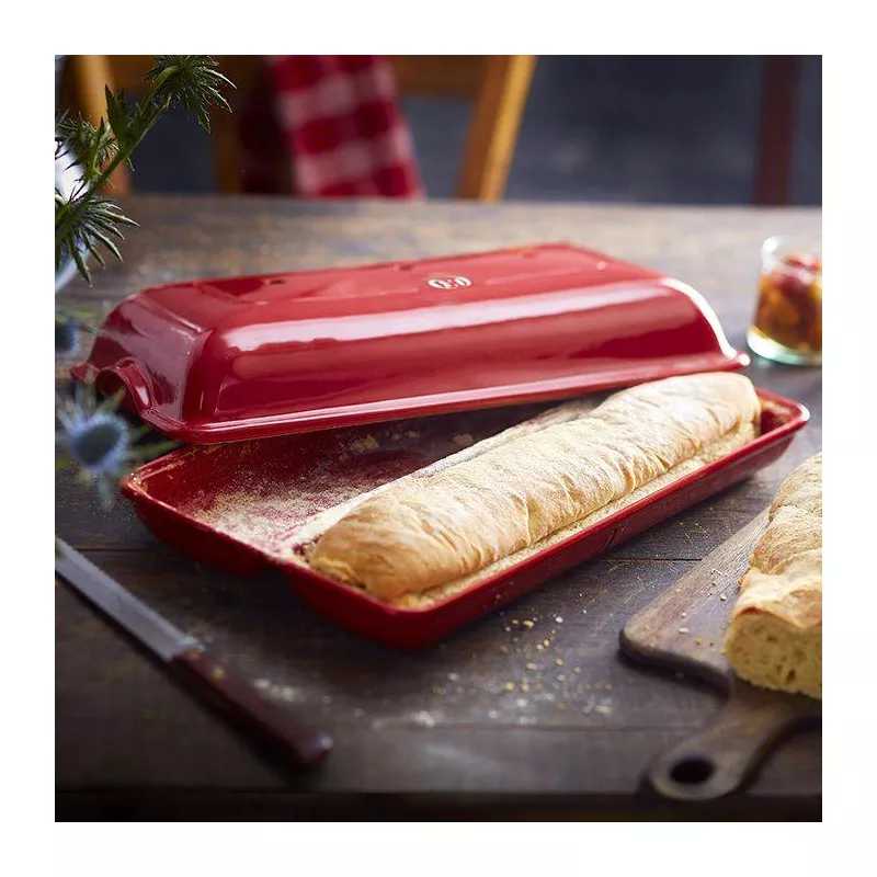 LE PAIN Moule à Pain Ciabatta D´Emile HENRY Rouge Grand Cru VPC 1 LE PAIN Moule à Pain Ciabatta D´Emile HENRY Rouge Grand Cru VPC