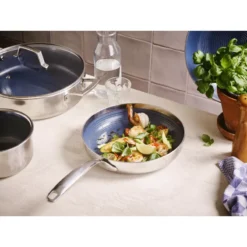 Azur Poêle Inox Revêtement Céramique Kitchen Fun BEKA D24 -BEKA Soldes Magasin maestro poele fonte aluminium revetue beka d20 11