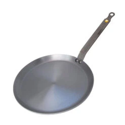 MINERAL Poêle à Crêpes Crêpière En Tôle D´acier Cire D´abeille De BUYER D 24 Cm