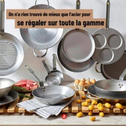 MINERAL Poêle à Crêpes Crêpière En Tôle D´acier Cire D´abeille De BUYER D 24 Cm -BEKA Soldes Magasin mineral poele a crepes crepiere en tole dacier cire dabeille de buyer d 24 cm 3