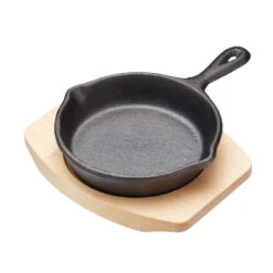Kitchen Craft Mini Poêle Fonte Service Avec Planche En Bois 20cm -BEKA Soldes Magasin mini poele fonte service avec planche en bois 20cm 2