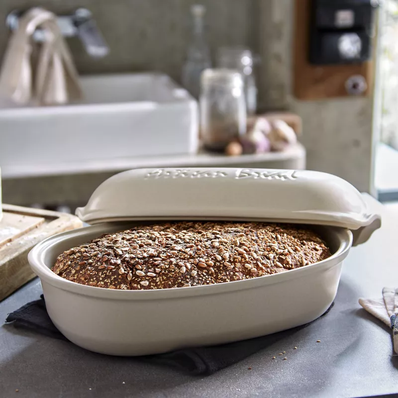 Moule à Pain ARTISAN Rectangulaire D´Emile HENRY Blanc Lin SC 3 Moule à Pain ARTISAN Rectangulaire D´Emile HENRY Blanc Lin SC – Image 3