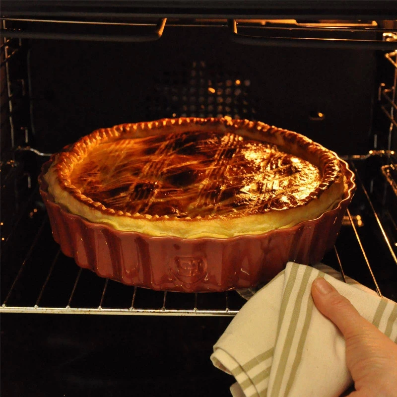 Moule à Tarte Tourtière Haute Emile HENRY Rouge Grand Cru D28 Cm 2 Moule à Tarte Tourtière Haute Emile HENRY Rouge Grand Cru D28 Cm – Image 2