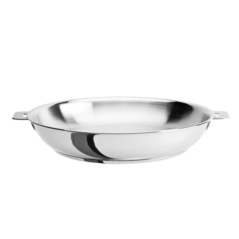 Mutine Poêle Inox Haute D24 + D28 + Poignée Amovible Framboise Cristel 8 Mutine Poêle Inox Haute D24 + D28 + Poignée Amovible Framboise Cristel – Image 8