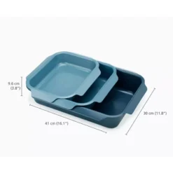 NEST OVEN Ensemble De 3 Plats à Rôtir Empilables Revêtus Joseph Joseph -BEKA Soldes Magasin nest oven ensemble de 3 plats a rotir empilables revetus joseph joseph 4