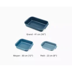 NEST OVEN Ensemble De 3 Plats à Rôtir Empilables Revêtus Joseph Joseph -BEKA Soldes Magasin nest oven ensemble de 3 plats a rotir empilables revetus joseph joseph 7