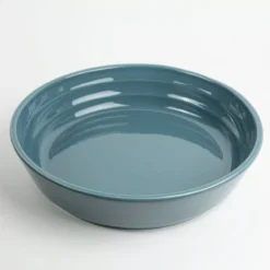 ONDINE Plat Rond D28cm BRETAGNE CERAMIQUE INDUSTRIE Bleu De Prusse