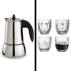 Pack Cafetière Italienne Inox Induction VALIRA 30 Cl + 4 Tasses Expresso LA ROCHERE -BEKA Soldes Magasin pack cafetiere italienne inox induction valira 30 cl 4 tasses expresso la rochere p 2