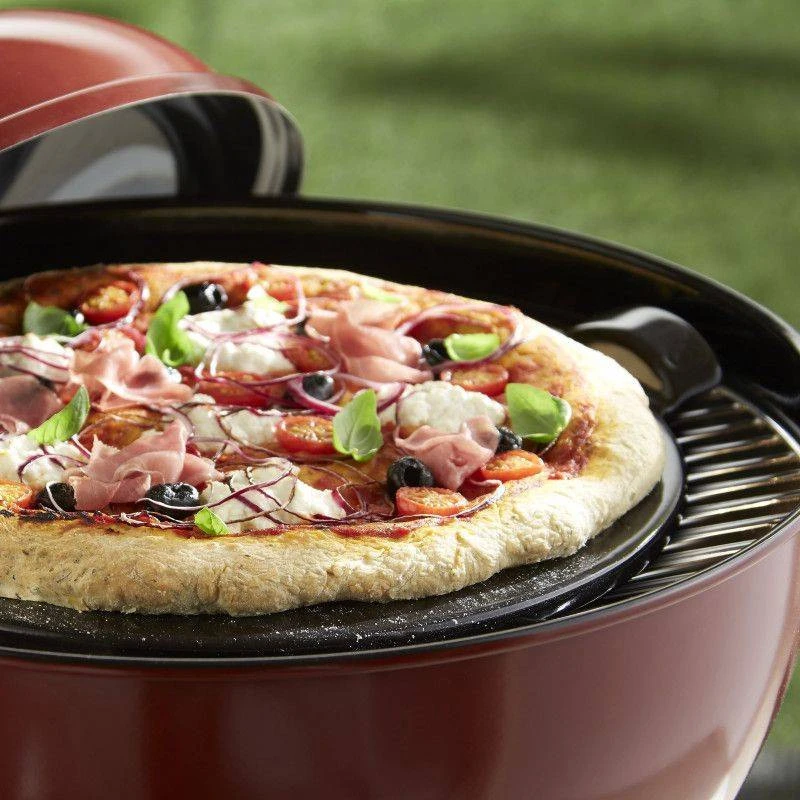 PIZZA Stone 36cm Four BBQ Emile HENRY Fond Lisse Rouge Coquelicot 5 PIZZA Stone 36cm Four BBQ Emile HENRY Fond Lisse Rouge Coquelicot – Image 5