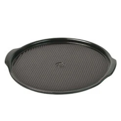 PIZZA Stone 37cm Emile HENRY Fond Rainuré Noir Fusain