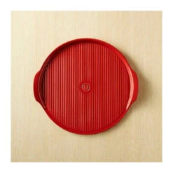PIZZA Stone 37cm Rainurée Emile HENRY Grand Cru Rouge -BEKA Soldes Magasin pizza stone 37cm rainuree emile henry grand cru rouge 3