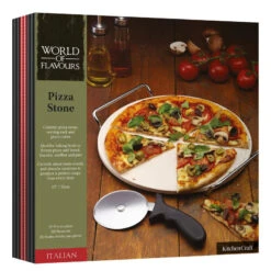 Kitchen Craft Plaque Pierre à Pizza Céramique Et Roulette D32 -BEKA Soldes Magasin plaque pierre a pizza ceramique et roulette d32 3