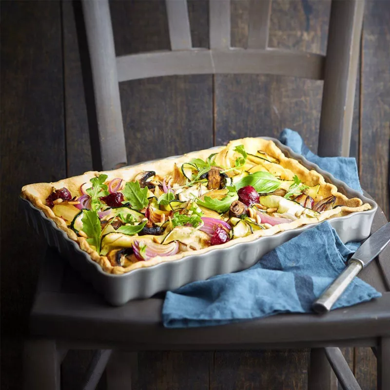 Plat à Tarte Tourtière Rectangulaire Emile HENRY Bleu Belle-Ile 10 Plat à Tarte Tourtière Rectangulaire Emile HENRY Bleu Belle-Ile – Image 10