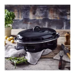 ROASTY´COOK DAUBIERE Rôtissoire Ovale Acier Emaillé BEKA NOIR D42 -BEKA Soldes Magasin roastycook daubiere rotissoire ovale acier emaille beka noir d42 10