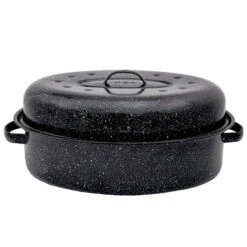 Rôtissoire Daubière Roaster WarmCook "Cocotte Américaine Ovale" GM 46cm Noir Moucheté -BEKA Soldes Magasin rotissoire daubiere roaster warmcook cocotte americaine ovale gm 46cm noir mouchete 16