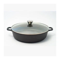 Sauteuse 2 Anses Fonte Aluminium Revêtue + Couvercle BAUMALU D32