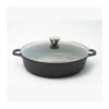 Sauteuse 2 Anses Fonte Aluminium Revêtue + Couvercle BAUMALU D36