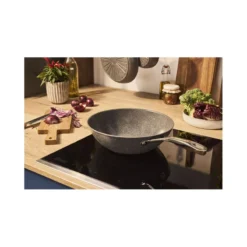 SALINA Wok Revêtement Céramique Céraforce Titanium D30 Cm BALLARINI -BEKA Soldes Magasin set de poeles 3pcs revetement ceramique d24 et d28 avec poignee amovible ballarini p 22