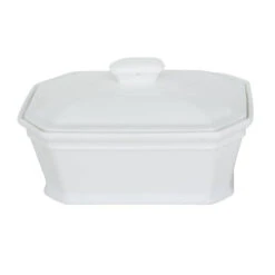 Terrine Foie Gras + Couvercle 900G Porcelaine Blanc