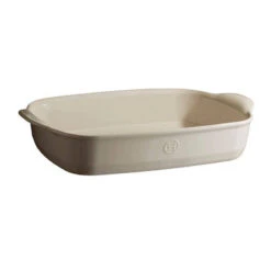 ULTIME Plat à Four En Céramique Rectangle Emile HENRY Blanc Argile 42 X 27 Cm