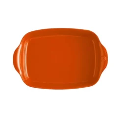 ULTIME Plat à Four En Céramique Rectangle Emile HENRY Orange Toscane 42 X 27 Cm -BEKA Soldes Magasin ultime plat a four en ceramique rectangle emile henry orange toscane 42 x 27 cm 2